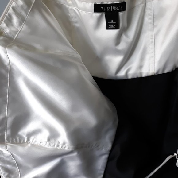White House Black Market strapless dress black & white Size 4 - Picture 7 of 7